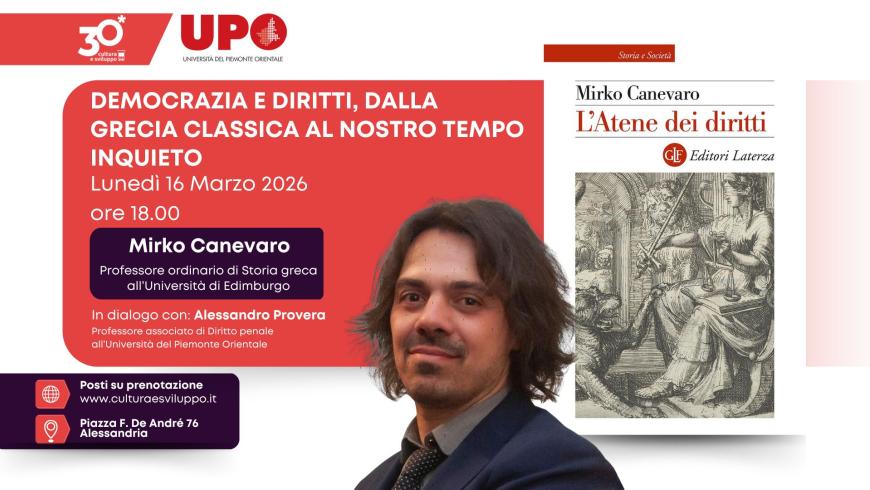 Presentazione del libro di Mirko Canevaro, "L’Atene dei diritti" (Laterza, 2026)